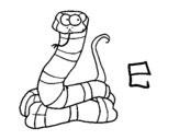 Dibujo de Serpiente 2a para colorear