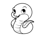 Dibujo de Serpiente bebé