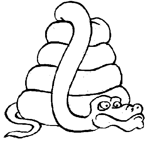 Dibujo de Serpiente grande para Colorear