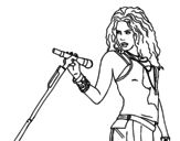 Dibujo de Shakira en concierto