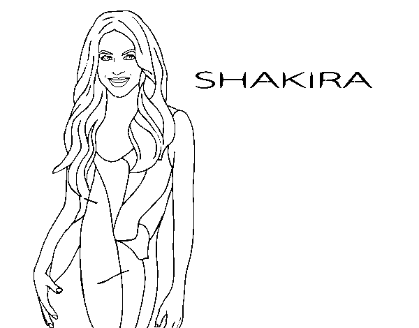 Dibujo de Shakira para Colorear