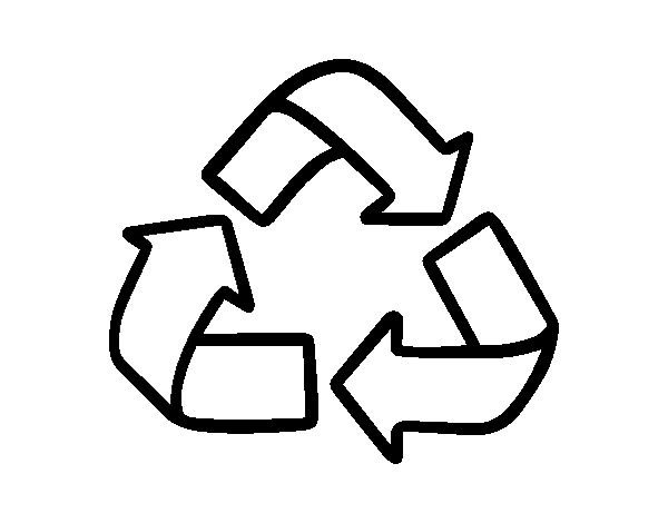 Dibujo de Símbolo del reciclaje para Colorear