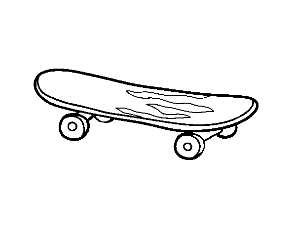 Dibujo de Skate para Colorear