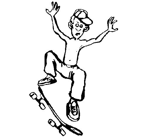Dibujo de Skater para Colorear