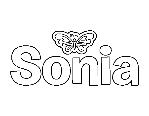 Dibujo de Sonia para Colorear