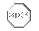Dibujo de Stop para colorear
