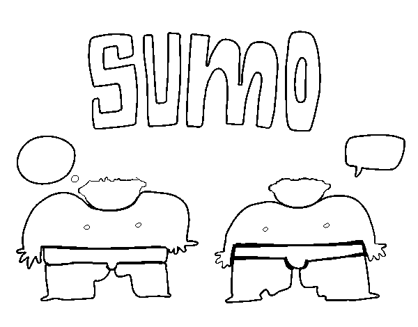 Dibujo de Sumo japonés para Colorear