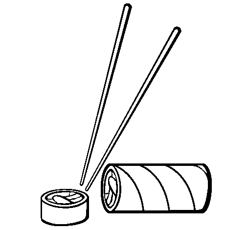 Dibujo de Sushi 1 para Colorear