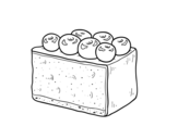 Dibujo de Tarta de arándanos para colorear