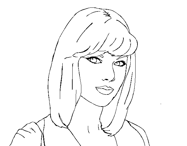 Dibujo de Taylor Swift para Colorear