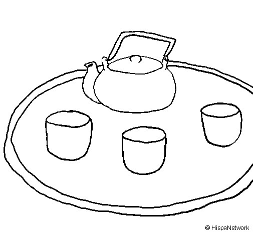 Dibujo de Té chino para Colorear
