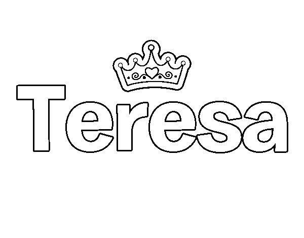 Dibujo de Teresa para Colorear