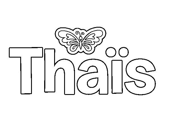 Dibujo de Thais para Colorear