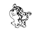 Dibujo de Tigre bebé para colorear