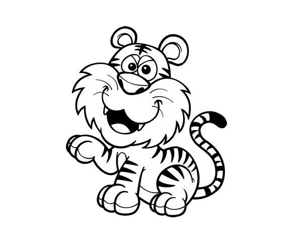 Dibujo de Tigre de Bengala para Colorear 
