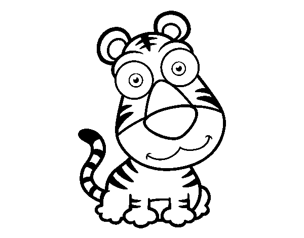 Dibujo de Tigre de Sumatra para Colorear
