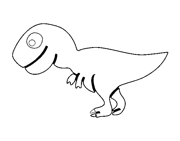 Dibujo de Tiranosaurio rex joven para Colorear 