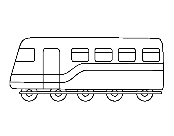 Dibujo de Tren de pasajeros para Colorear