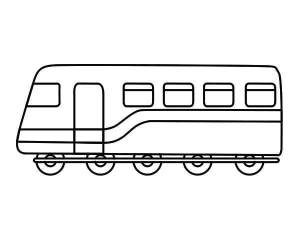 Dibujo de Tren de pasajeros para Colorear 