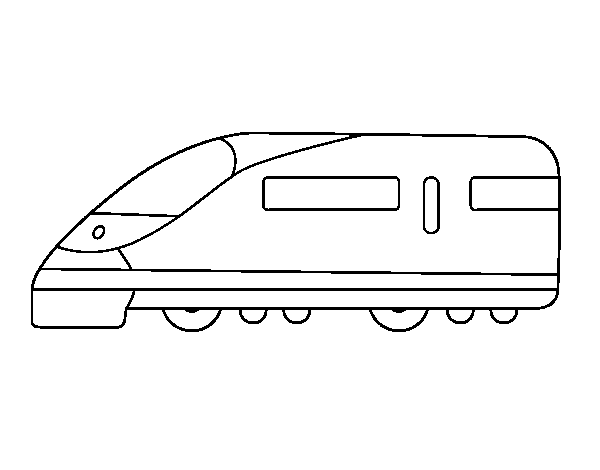 Dibujo de Tren rápido para Colorear