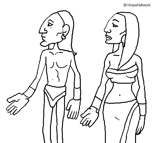 Dibujo de Tribu Itzá para Colorear