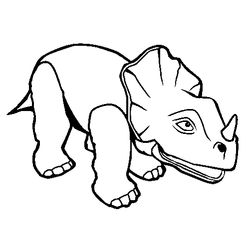 Dibujo de Triceratops II para Colorear