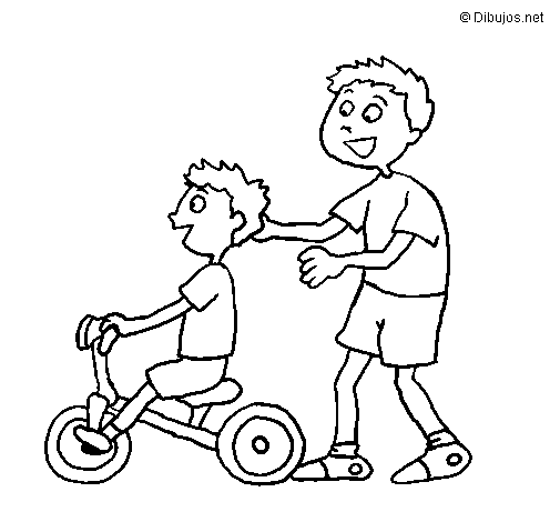Dibujo De Triciclo Para Colorear Dibujosnet