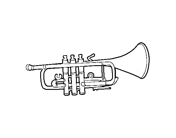 Dibujo de Trompeta baja para Colorear