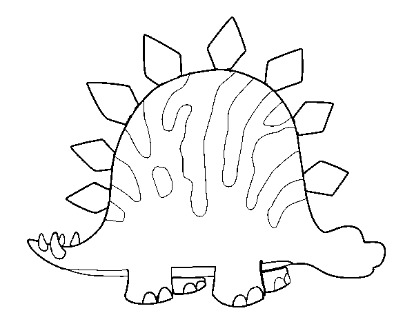 Dibujo de Tuojiangosaurio bebé para Colorear