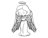 Dibujo de Un ángel orando