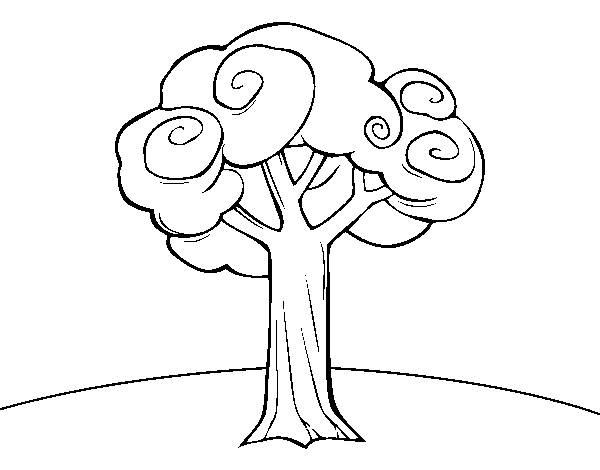 Dibujo de Un árbol grande para Colorear