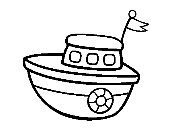 Dibujo de Un barco de juguete para Colorear