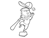 Dibujo de Un bateador para colorear