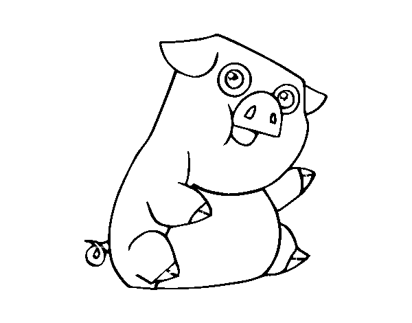 Dibujo de Un cerdo  para Colorear
