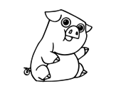Dibujo de Un cerdo  para colorear