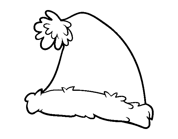 Dibujo de Un gorro de Santa Claus para Colorear