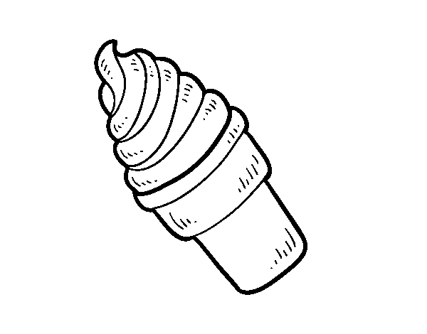 Dibujo de Un helado cremoso para Colorear 
