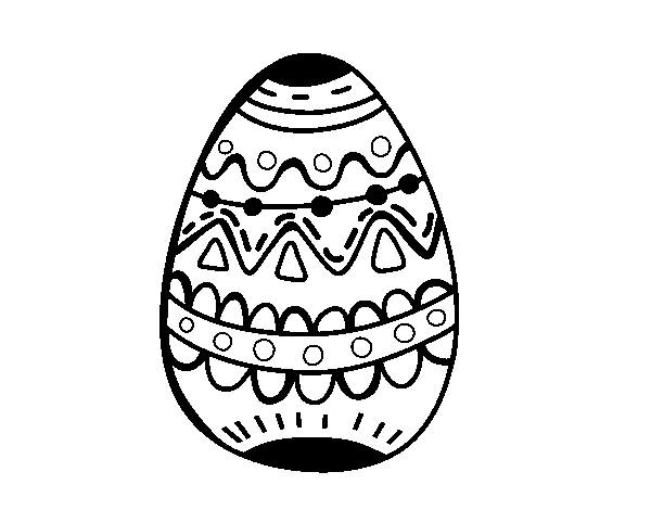 Dibujo de Un huevo de pascua decorado para Colorear