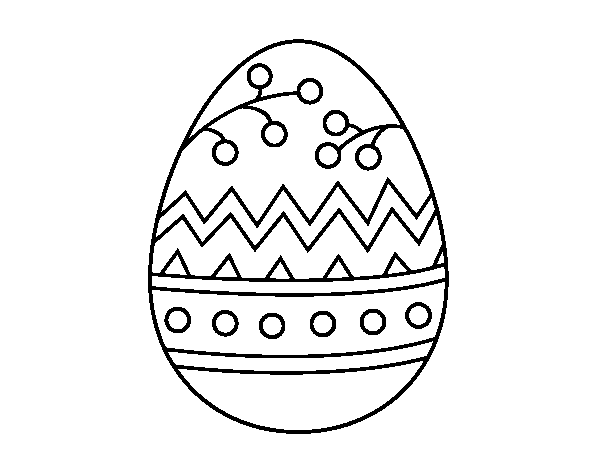 Dibujo de Un huevo de Pascua para Colorear