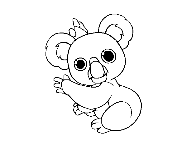 Dibujo de Un Koala para Colorear