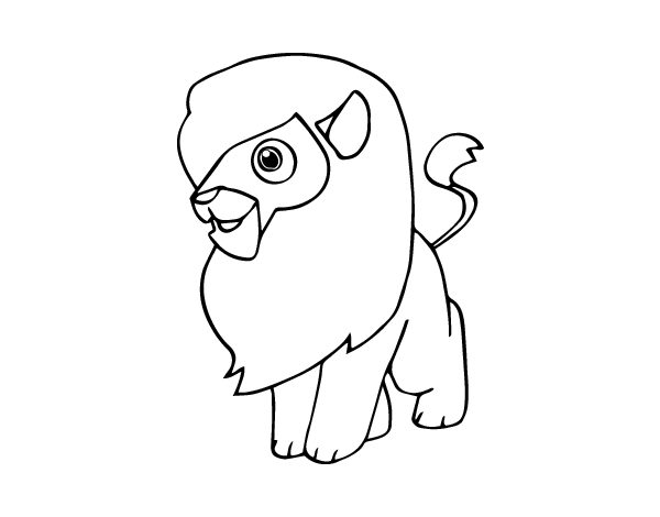 Dibujo de Un león para Colorear 