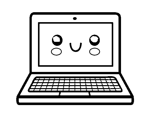 Dibujo de Un ordenador portátil para Colorear