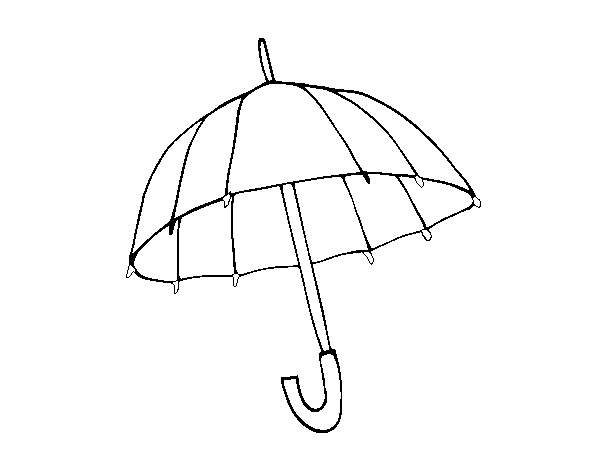 Dibujo de Un paraguas para Colorear