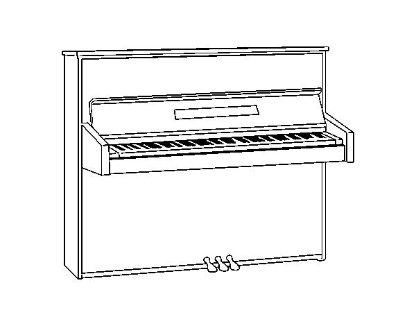 Dibujo de Un piano de pared para Colorear