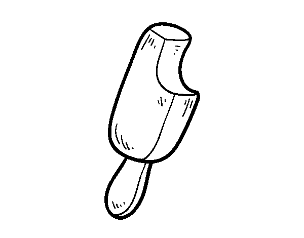 Dibujo de Un polo con un mordisco para Colorear