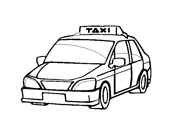 Dibujo de Un taxi para Colorear