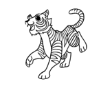 Dibujo de Un tigre de bengala para colorear