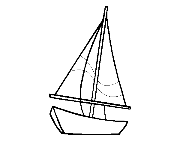 Dibujo de Un velero para Colorear