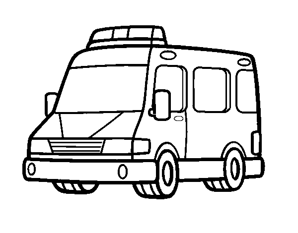 Dibujo de Una ambulancia para Colorear