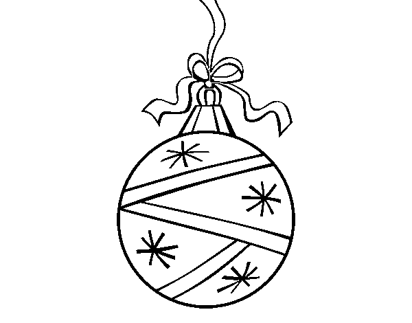 Dibujo de Una bola de Navidad para Colorear